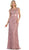 May Queen Rhinestone Lace Floral Evening Gown RQ7182 in Pink