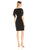 Adrianna Papell - AP1D100542 Sheer Ruffle Cape Little Black Dress in Black