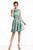 Johnathan Kayne - 7200 Floral Printed Ruched Cocktail Dress in Blue and Multi-Color