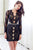 Angela & Alison - 72004 Illusion Sleeves Lace Sheath Dress In Black and Neutral
