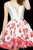 Angela & Alison - 72014 Deep V-neck Floral Dress In White and Floral