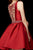 Angela & Alison - 72017 Sultry Sleeveless Satin Short Dress In Red