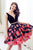 Angela & Alison - 72025 Two Piece Lace Floral Printed Dress In Black and Floral