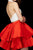 Angela & Alison - 72026 Two Piece Embellished A-line Dress In White and Red