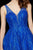 Angela & Alison - 72039 Sleeveless Embellished Tulle Cocktail Dress In Blue