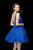 Angela & Alison - 72039 Sleeveless Embellished Tulle Cocktail Dress In Blue