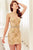 Angela & Alison - 72042 Beaded Illusion Jewel Mini Dress In Neutral
