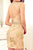 Angela and Alison - Beaded Illusion Jewel Mini Dress 72042  in Neutral