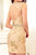Angela & Alison - 72042 Beaded Illusion Jewel Mini Dress In Neutral