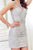 Angela & Alison - 72042 Beaded Illusion Jewel Mini Dress In Silver