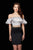 Angela & Alison - 72045 Two-Piece Off-Shoulder Short Dress In Gray and Black