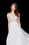 Angela & Alison - 72060 Sequined Chiffon A Line Dress In White