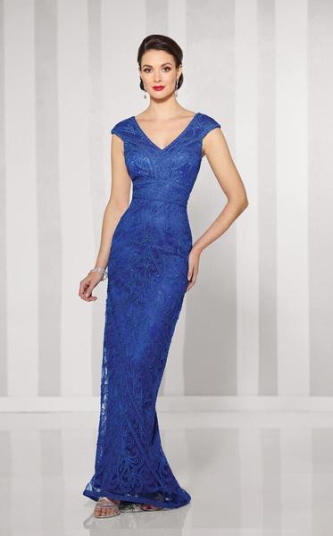 Mon Cheri - Cameron Blake by Mon Cheri - 216693 Tulle Sheath Dress In Blue