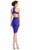 Johnathan Kayne - 7213 High Halter Fitted Cocktail Dress in Blue
