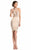 Johnathan Kayne - 7213 High Halter Fitted Cocktail Dress in Neutral