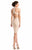 Johnathan Kayne - 7213 High Halter Fitted Cocktail Dress in Neutral