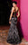 MNM Couture - 7213 Ruffled Deep Sweetheart Mermaid Dress In Black and Silver