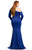 Johnathan Kayne - 7215K One Shoulder Fitted Evening Dress In Blue