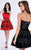Shorts by Mon Cheri - MCS21663 Dress in Black and Red