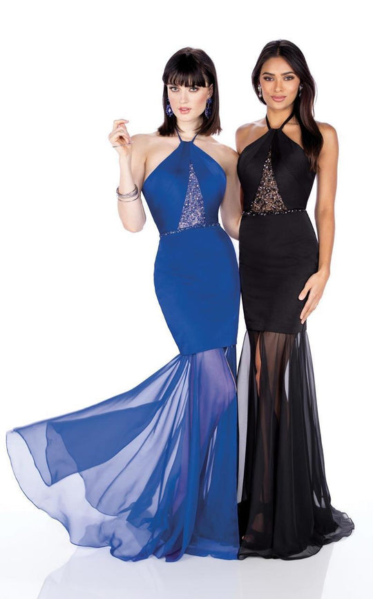 Evenings by Mon Cheri - MCE21624 Dress in Black and Blue