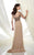 Montage by Mon Cheri - 216969 Chiffon Slim A-line Gown - 2 pcs Caramel In Size 20 and Smoke in size 20 Available