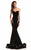 Johnathan Kayne - Art Deco Sweetheart Trumpet Gown 7226 In Black