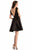 Johnathan Kayne - 7231 Sleeveless Bateau Pleated Cocktail Dress in Black