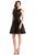 Johnathan Kayne - 7231 Sleeveless Bateau Pleated Cocktail Dress in Black