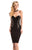 Johnathan Kayne - 7234 Embellished Strapless Ponte Cocktail Dress in Black
