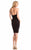Johnathan Kayne - 7234 Embellished Strapless Ponte Cocktail Dress in Black