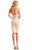 Johnathan Kayne - 7234 Embellished Strapless Ponte Cocktail Dress in Neutral