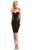 Johnathan Kayne - 7234 Embellished Strapless Ponte Cocktail Dress in Black