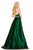 Johnathan Kayne - 7242 Embellished V-neck Sheath Dress in Green