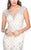 Shail K - Cap Sleeve Scoop Neck Short Column Dress 1011  In Neutral