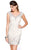 Shail K - Cap Sleeve Scoop Neck Short Column Dress 1011  In Neutral