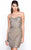 Shail K - Sequined Strapless Sweetheart Column Dress 1036 In Gray