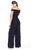 Shail K - Bejeweled Off The Shoulder Jumpsuit 1037 In Black