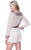 Shail K - Sequined Long Sleeve Romper 1041 In Neutral