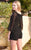 Shail K - Bead Embellished Bateau Neck Romper 1043 In Black
