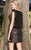 Shail K - Sheer and Sequined Cocktail Dress 1051 in Black and Brown