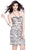 Shail K - Strapless Beaded Cocktail Dress 1057 In Neutral and Silver