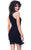 Shail K - Halter Short Dress 1067 in Black and Multi-Color