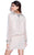 Shail K - Shimmering Embellishment with Sheer Cocktail Dress 1076 In Pink