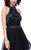 Shail K - Bead Embellished High Neck Cocktail Dress 1085 In Black
