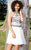Shail K - Bead Embellished High Neck Cocktail Dress 1085  In White and Multi-Color