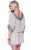 Shail K - Quarter Length Short Dress 1095 in Neutral and Gray