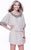 Shail K - Quarter Length Short Dress 1095 in Neutral and Gray