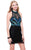 Shail K - Halter Beaded Cocktail Dress 1101 In Black and Multi-Color
