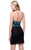 Shail K - Halter Beaded Cocktail Dress 1101 In Black and Multi-Color