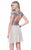 Shail K - Two Piece Bejeweled Cap Sleeve Bateau Neck Cocktail Dress 1104  In Neutral and Gray
